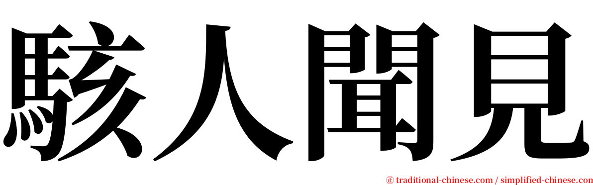 駭人聞見 serif font
