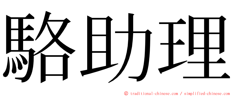 駱助理 ming font