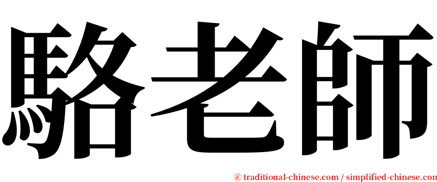駱老師 serif font