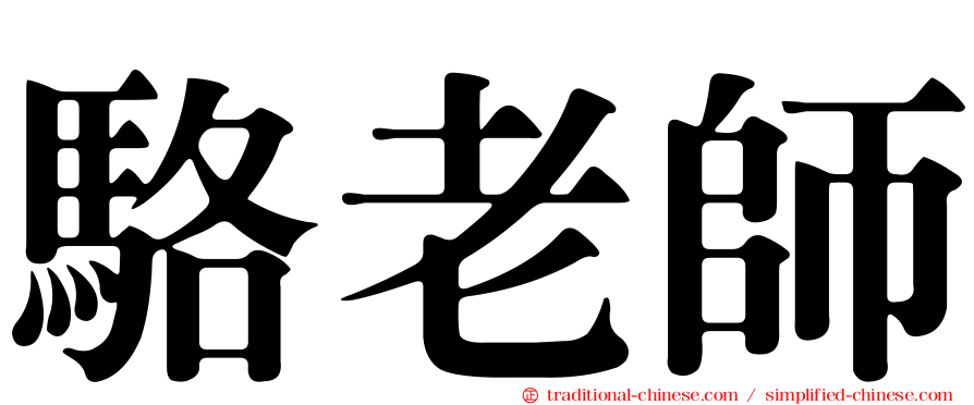 駱老師