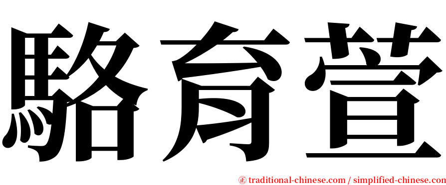 駱育萱 serif font