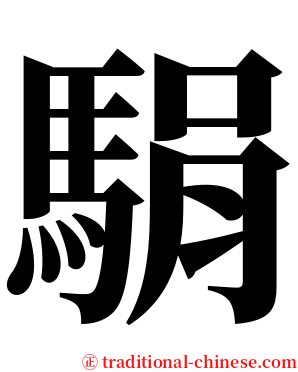 駽 serif font