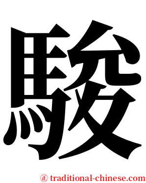 駿 serif font