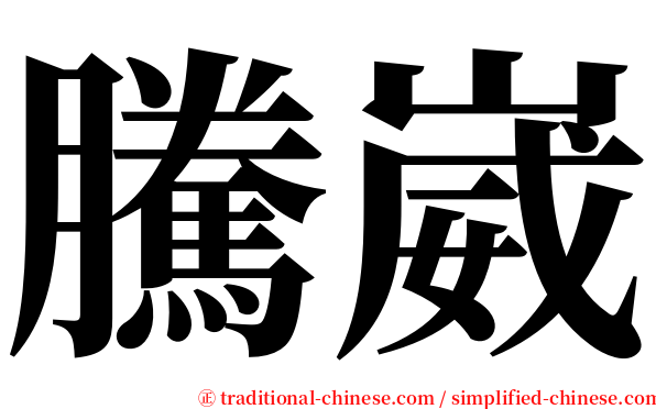 騰崴 serif font