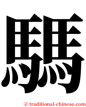 騳 serif font