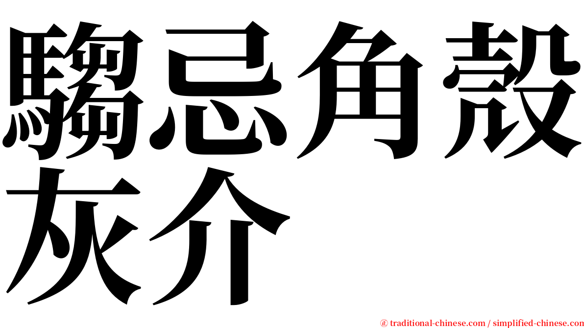 騶忌角殼灰介 serif font
