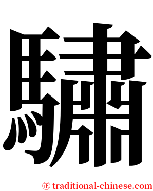 驌 serif font