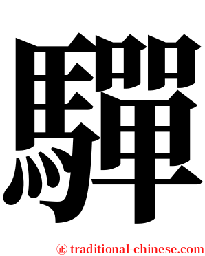 驒 serif font