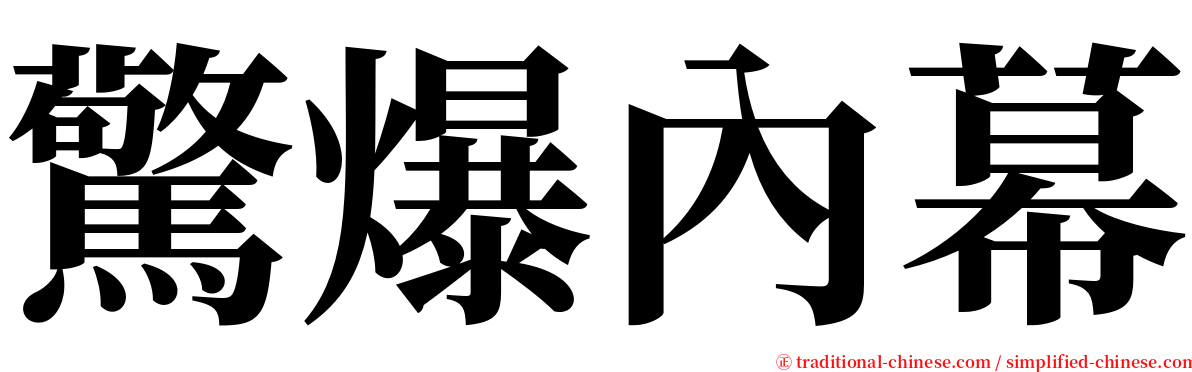 驚爆內幕 serif font