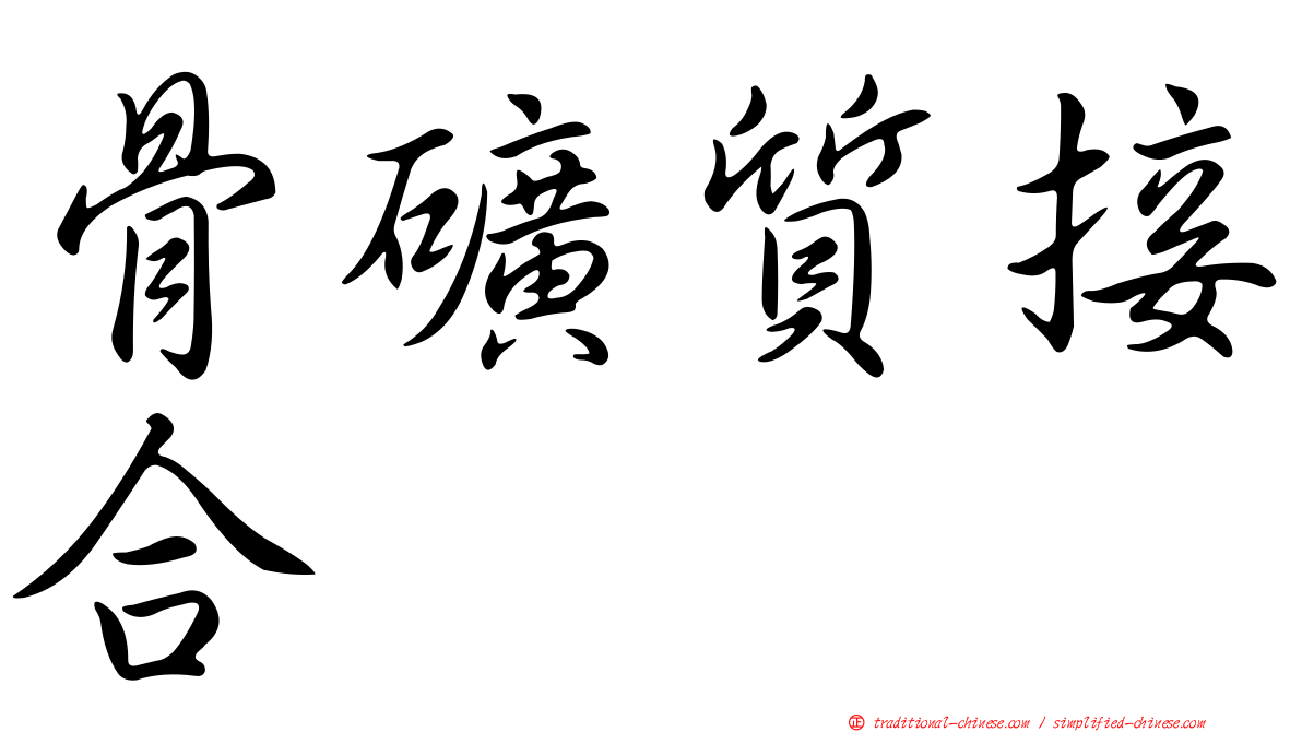 骨礦質接合