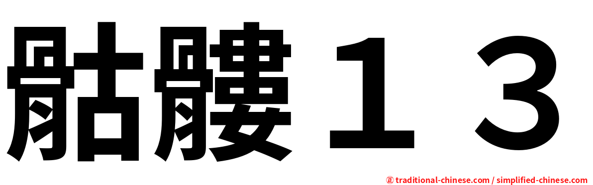 骷髏１３