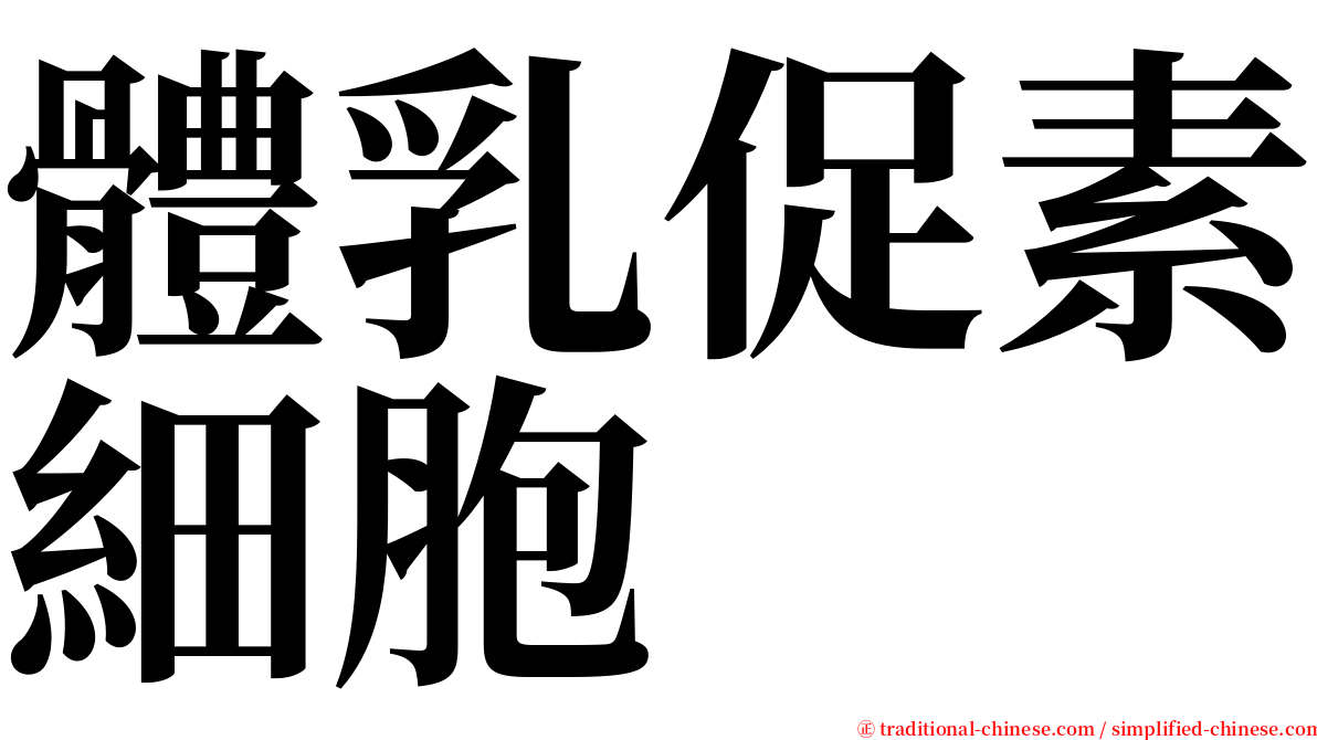 體乳促素細胞 serif font