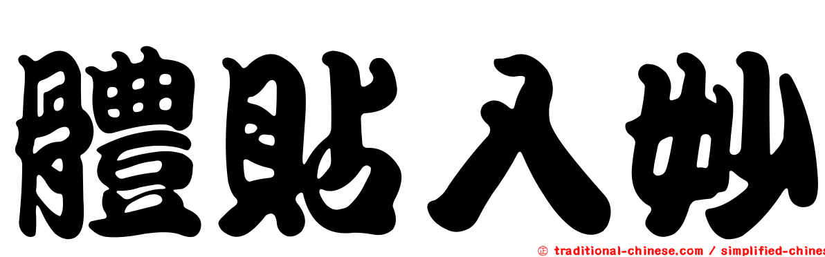 體貼入妙