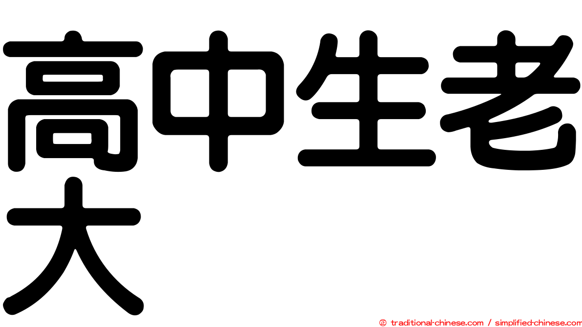 高中生老大
