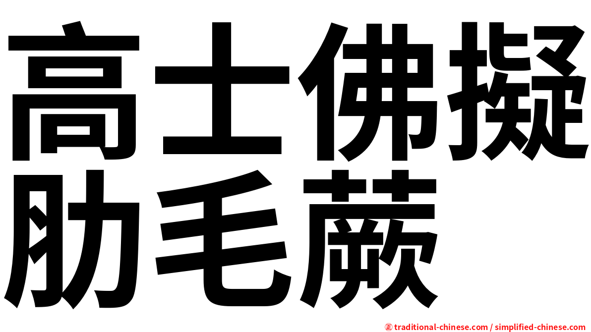 高士佛擬肋毛蕨