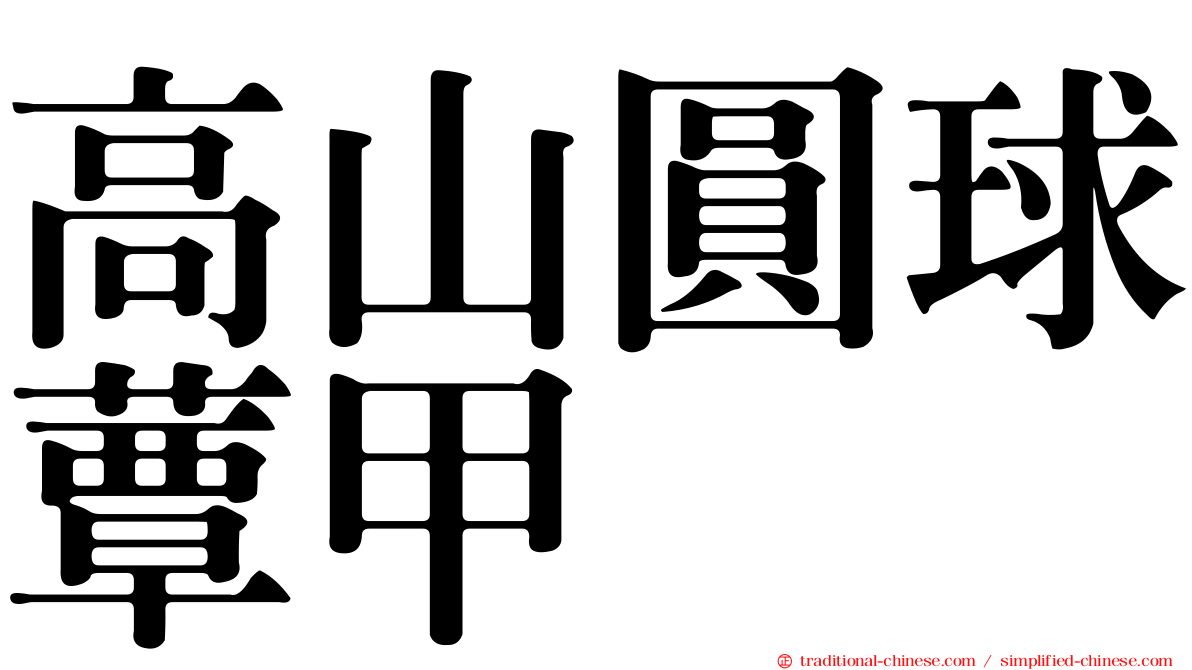 高山圓球蕈甲