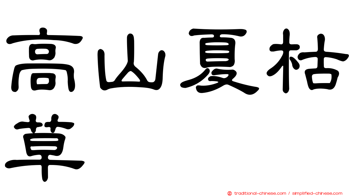 高山夏枯草