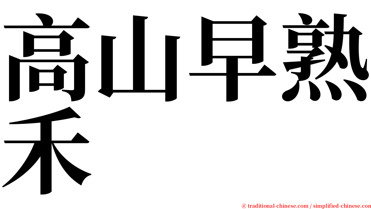 高山早熟禾 serif font