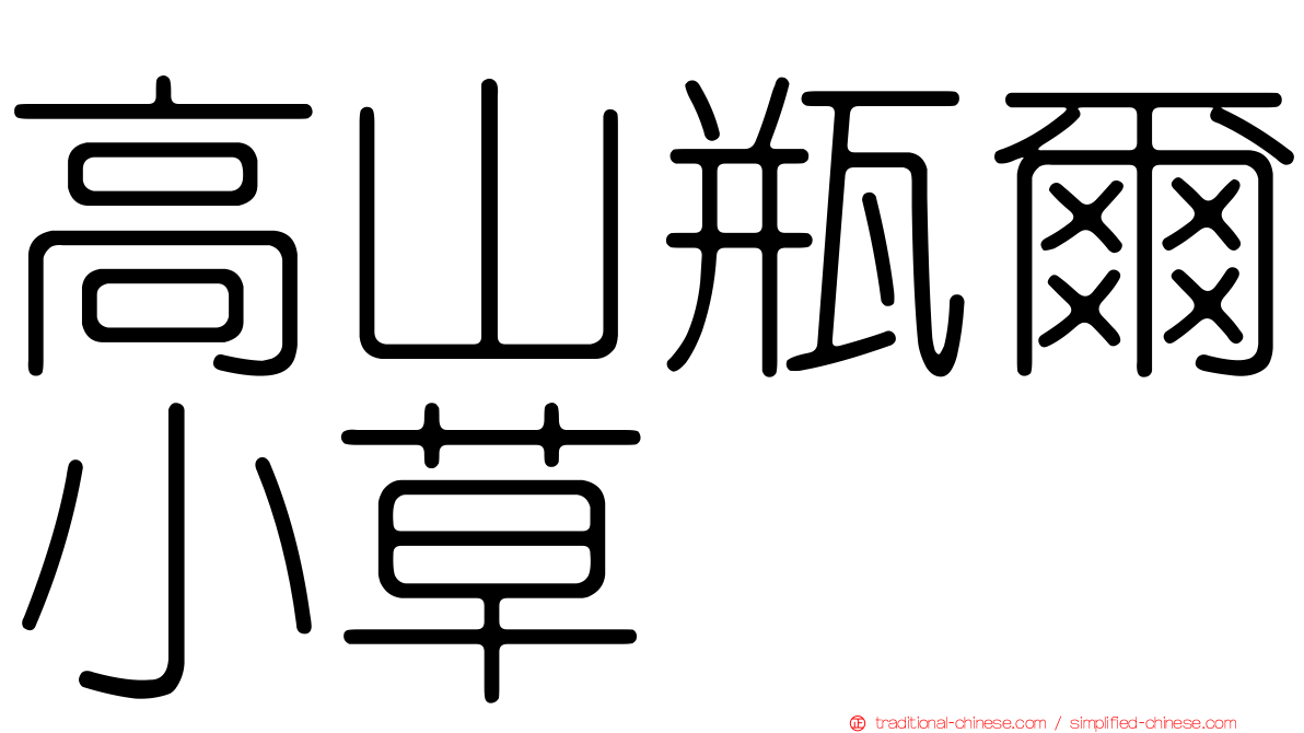 高山瓶爾小草
