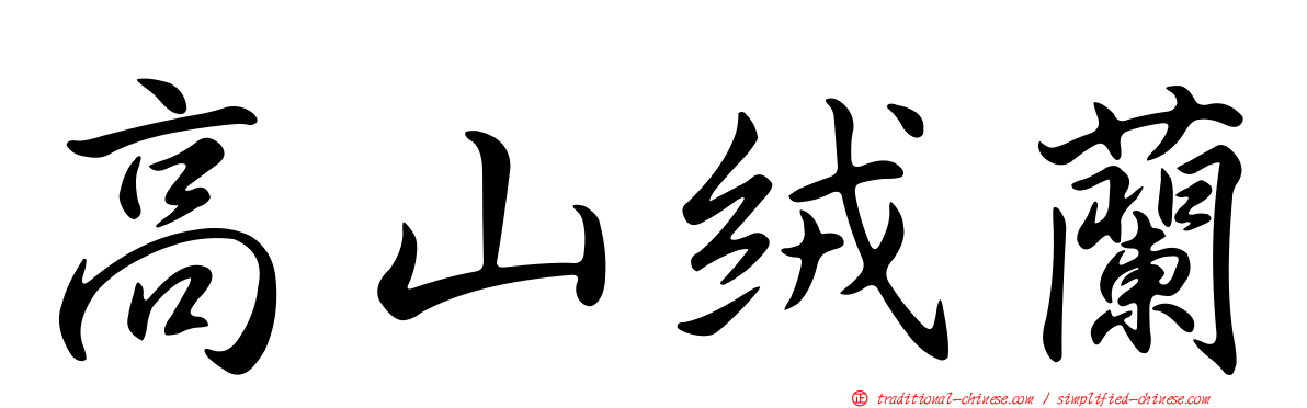 高山絨蘭