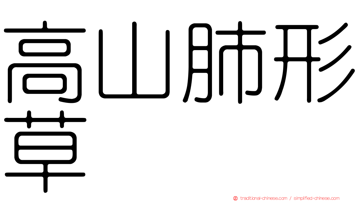 高山肺形草
