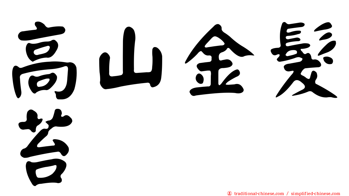 高山金髮苔