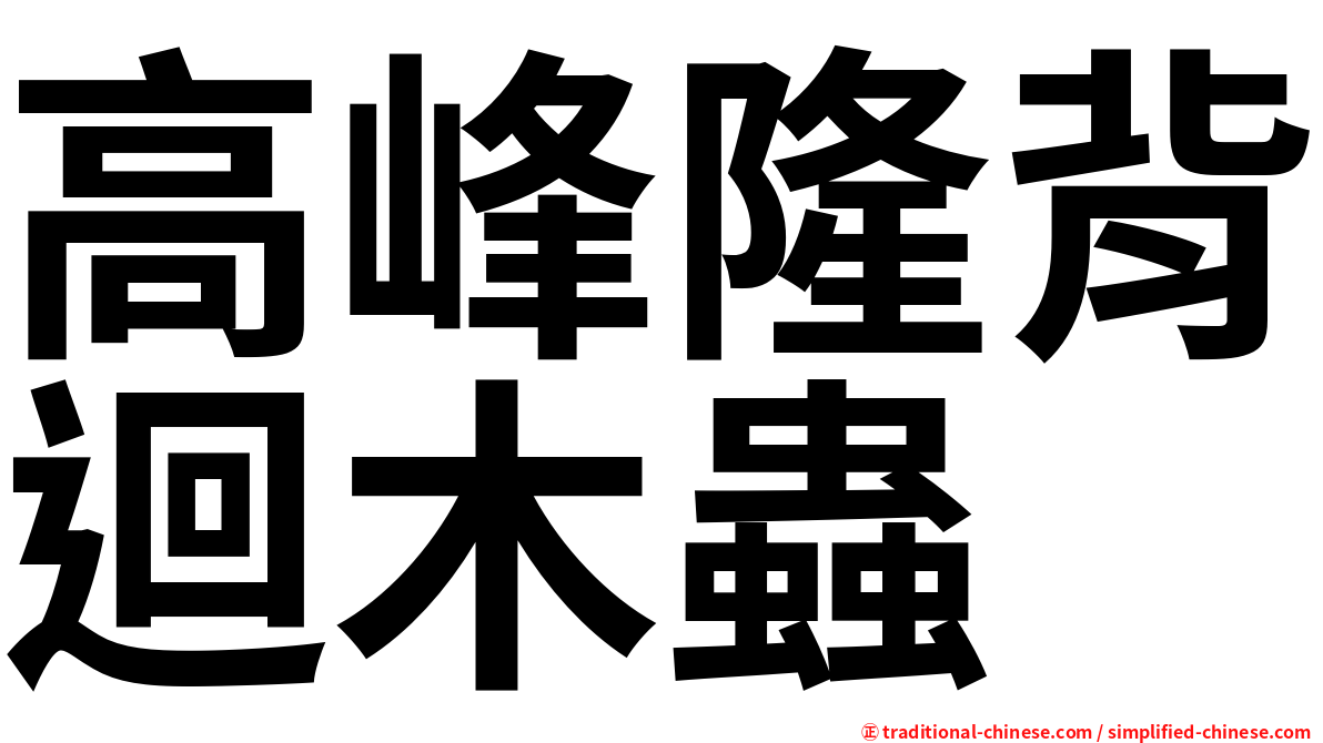 高峰隆背迴木蟲