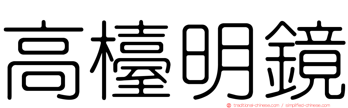 高檯明鏡