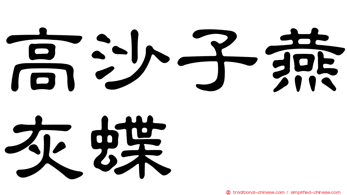 高沙子燕灰蝶