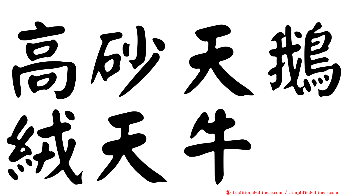 高砂天鵝絨天牛