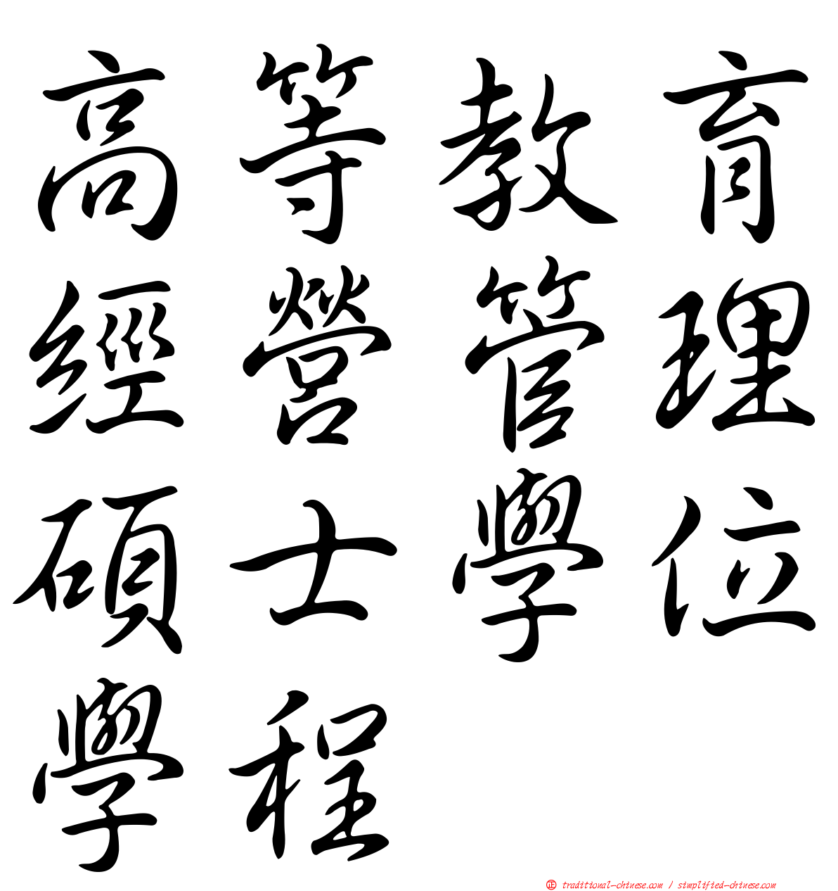 高等教育經營管理碩士學位學程