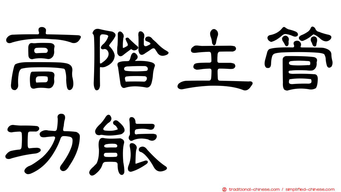 高階主管功能