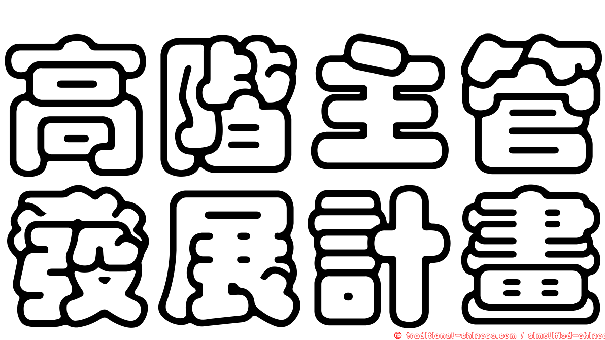 高階主管發展計畫