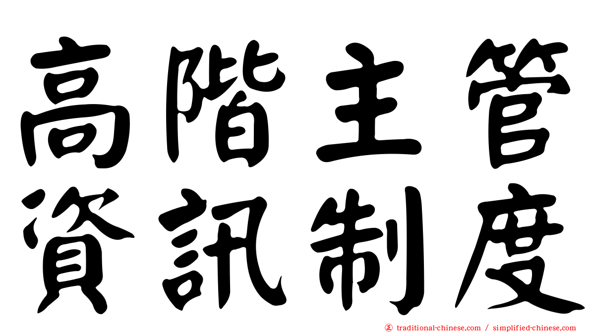 高階主管資訊制度