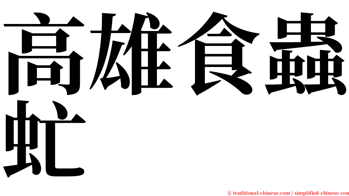 高雄食蟲虻 serif font