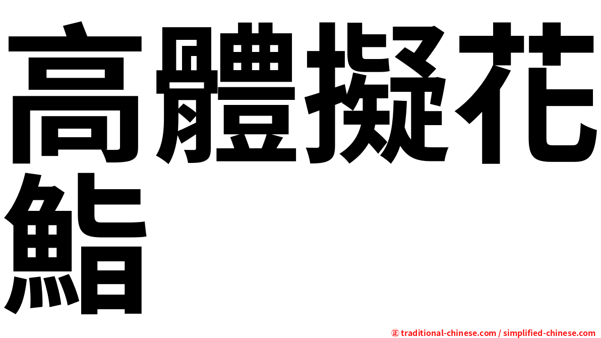高體擬花鮨