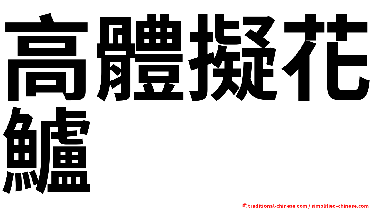 高體擬花鱸