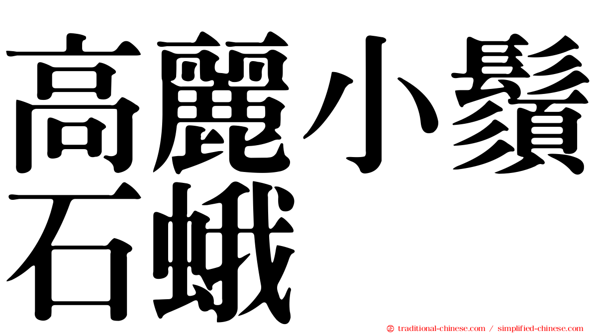 高麗小鬚石蛾
