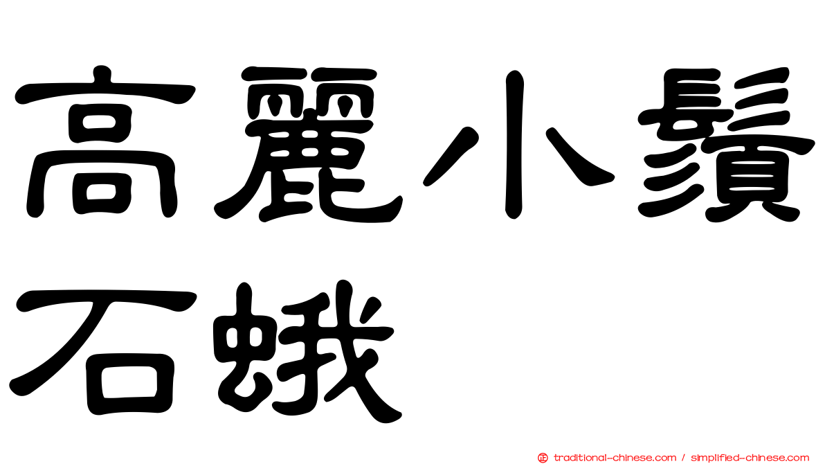 高麗小鬚石蛾