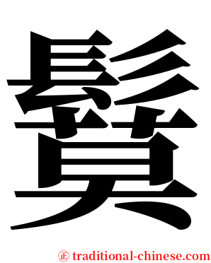鬕 serif font