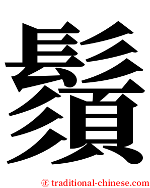 鬚 serif font