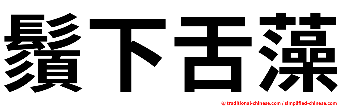 鬚下舌藻