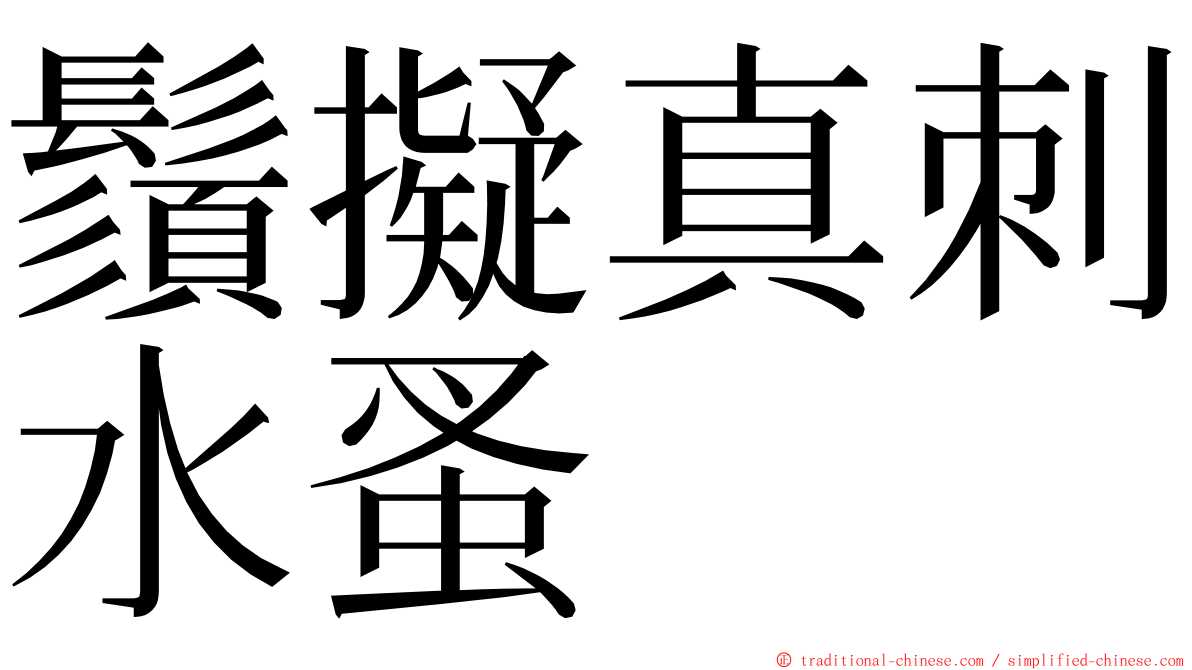 鬚擬真刺水蚤 ming font