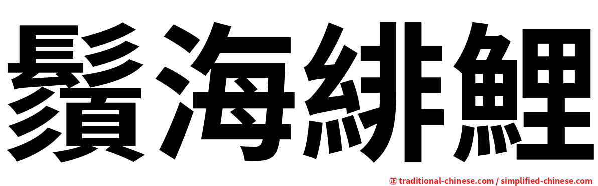 鬚海緋鯉
