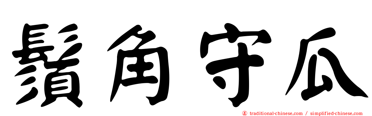 鬚角守瓜