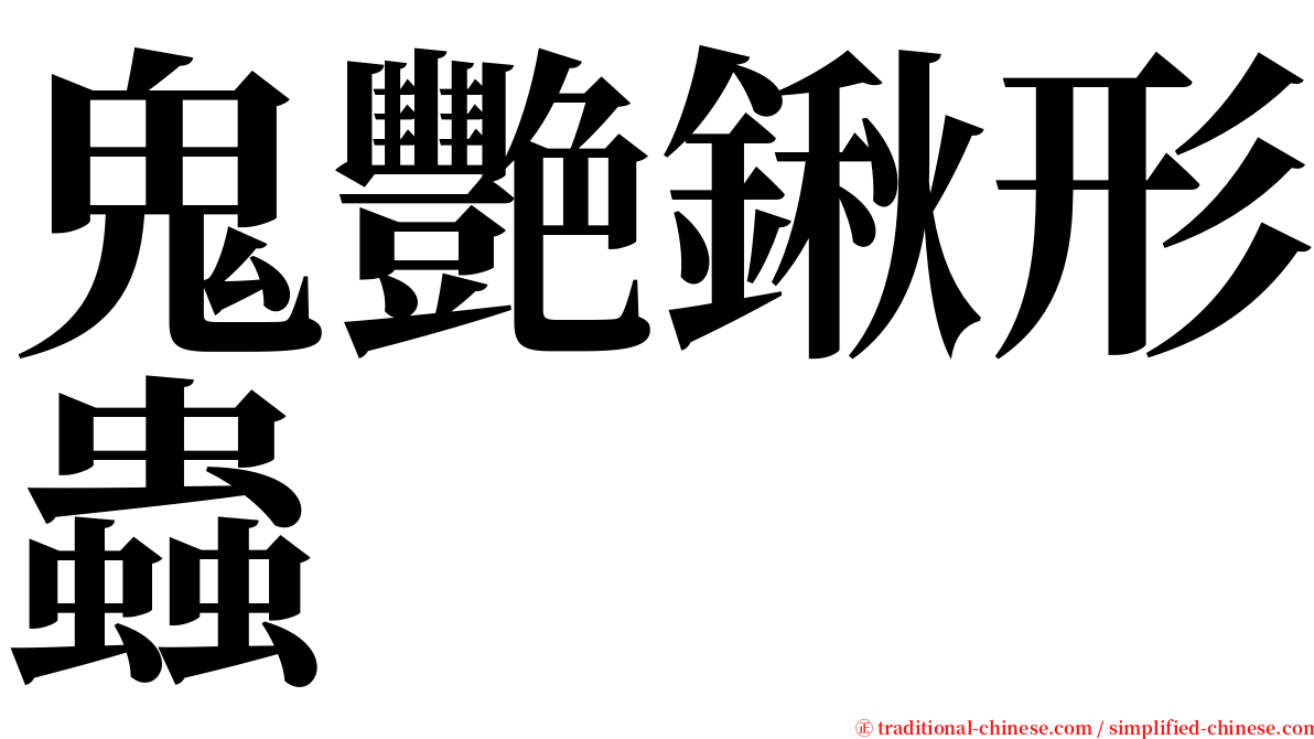 鬼艷鍬形蟲 serif font