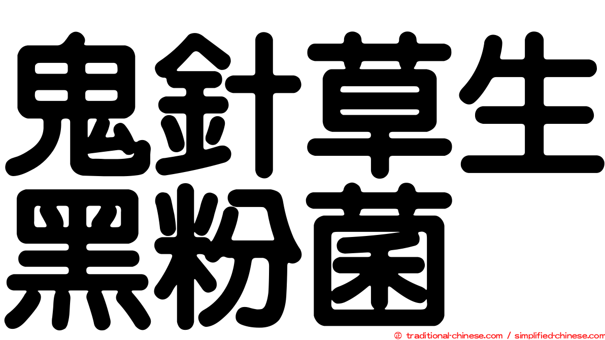 鬼針草生黑粉菌