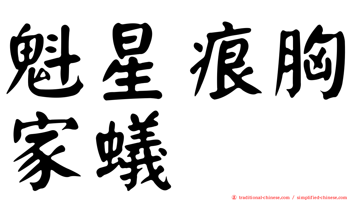 魁星痕胸家蟻