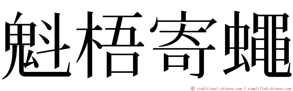 魁梧寄蠅 ming font