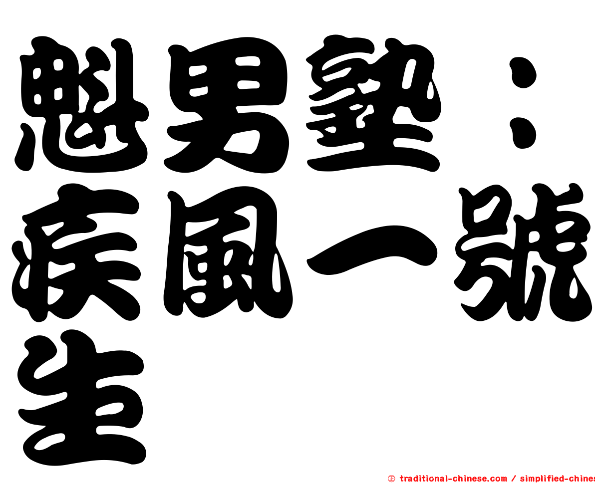 魁男塾：疾風一號生